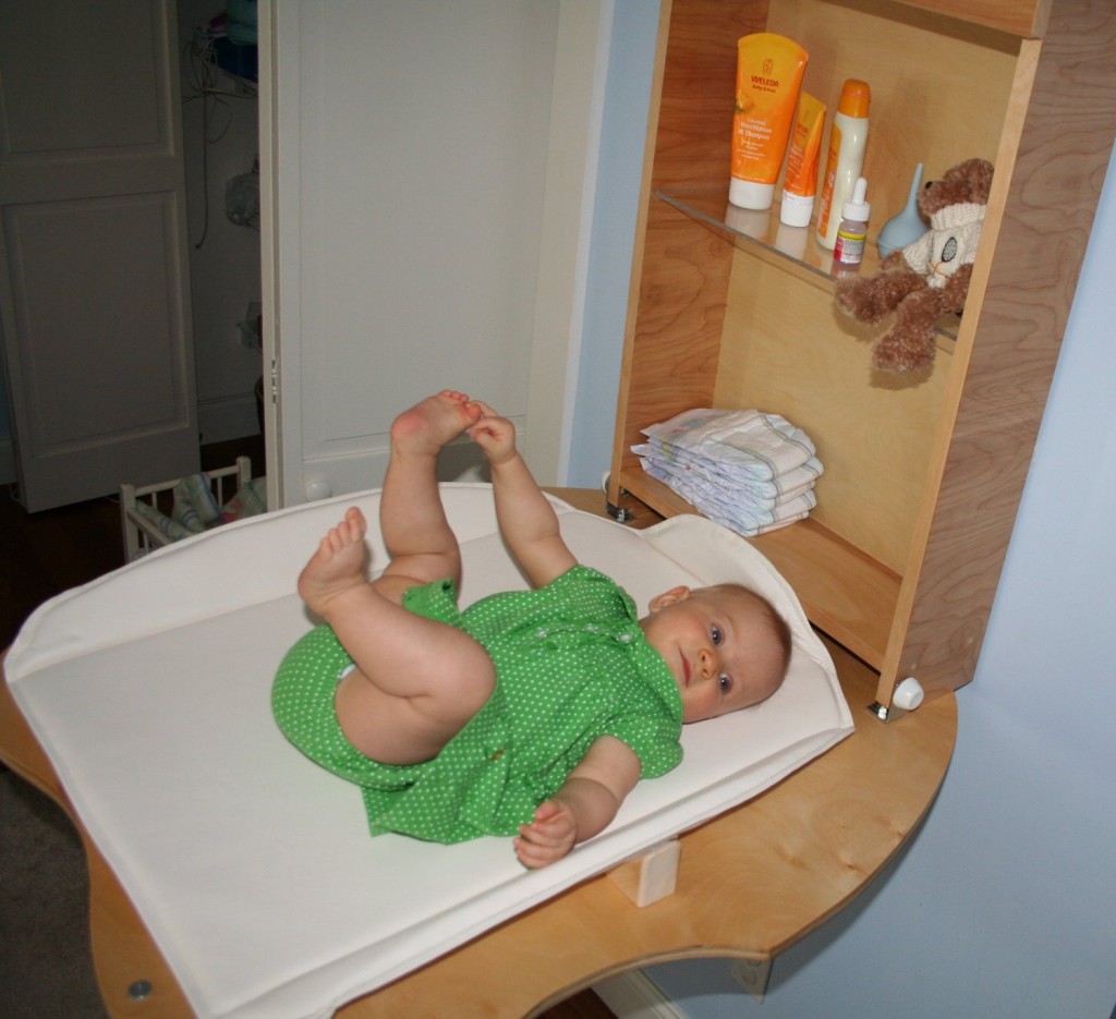 fold down changing table
