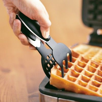 Silicone-Tipped Waffle Tongs