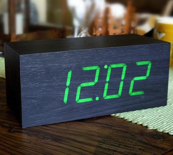 Wood Alarm Clock by Gingko