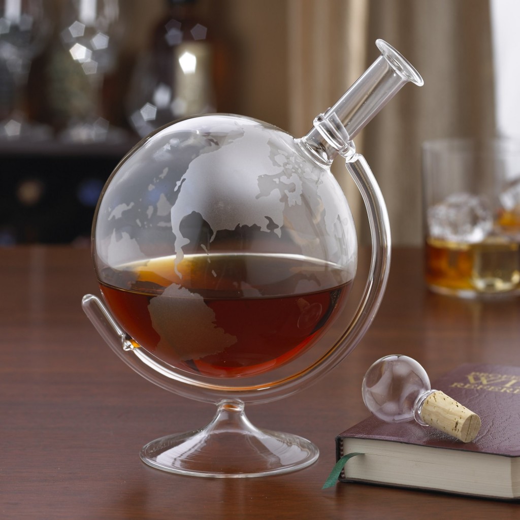 Etched Globe Spirits Decanter