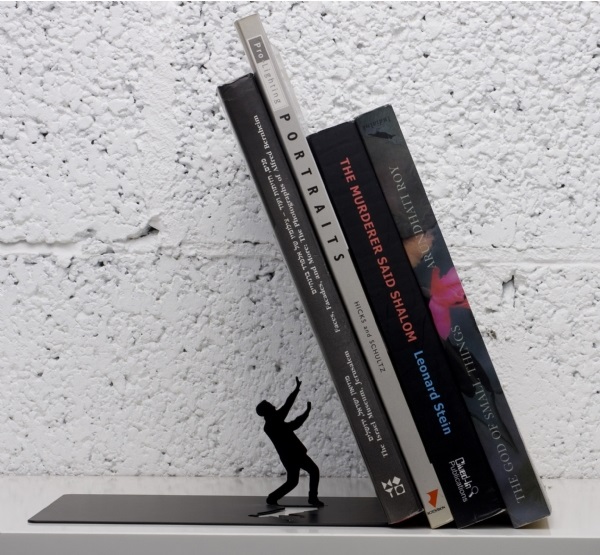 Falling Book Bookend by Art Ori