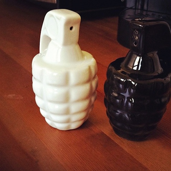 Grenade Salt And Pepper Shakers