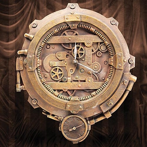 Steampunk Clock with Thermometer