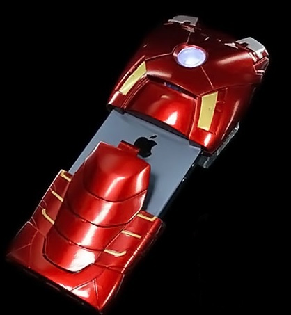 Awesome Red Iron Man With Apple Logo Iphone 5 Case