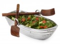 Boat Salad Bowl & Wood Servers