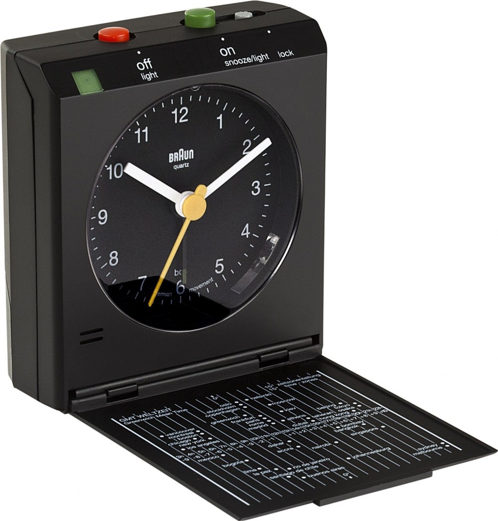 Braun Flip Cover Travel Alarm Clock