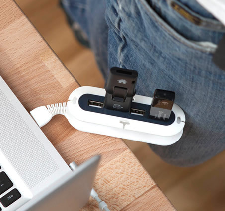 Quirky Contort 4-Port USB Hub