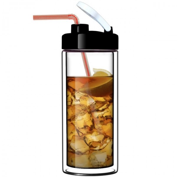 Double-Wall Glass Travel Mug