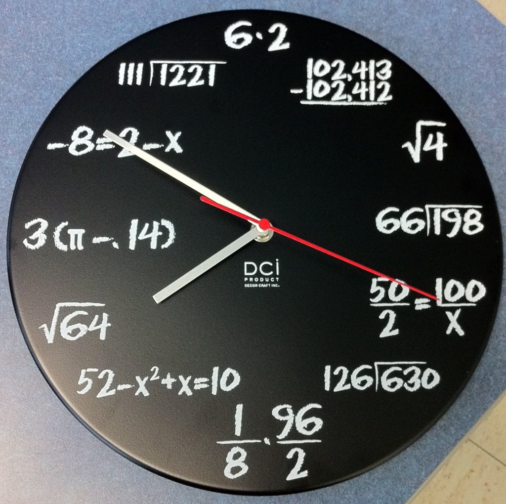 mathematics geek clock mathematics geek clock