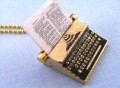Gold Plated Typewriter Necklace