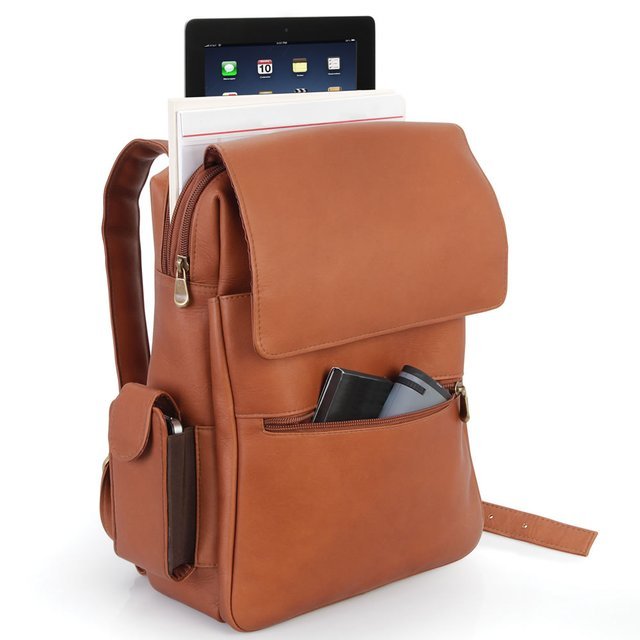 Leather iPad Backpack by Le Donne