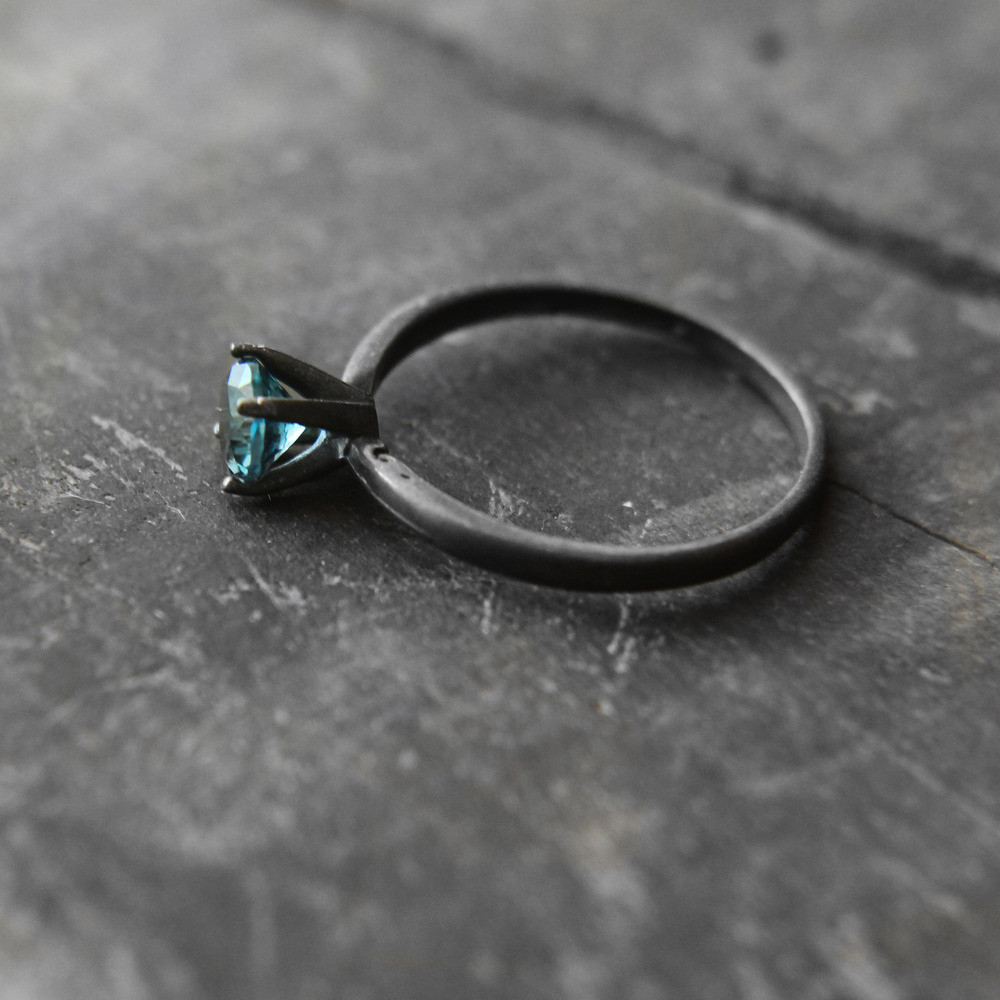 London Blue Topaz Oxidized