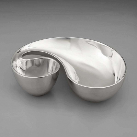 Morphik Chip & Dip Bowl by Nambe