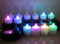Multicolor LED Rechargeable Tea Light Candles