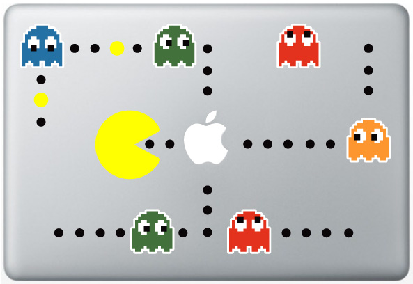 Pac Man Scene Macbook Decal