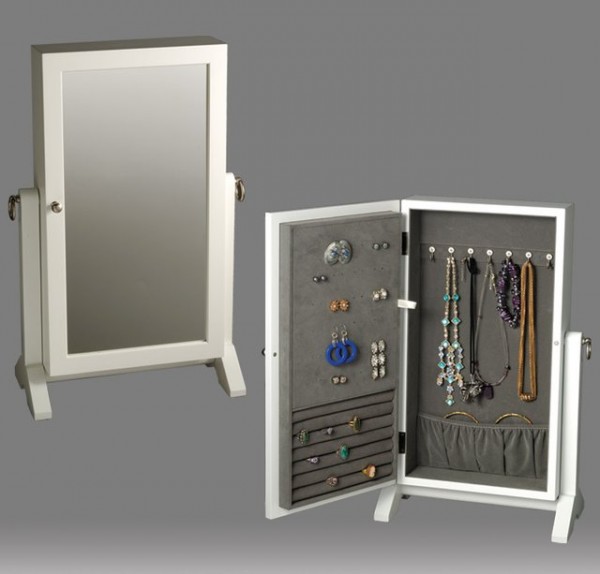 White Jewelry Box Cabinet