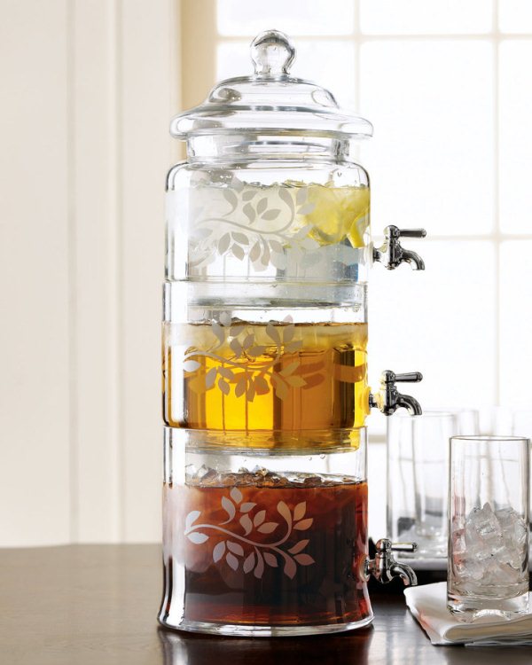 Stacked Glass Beverage Server