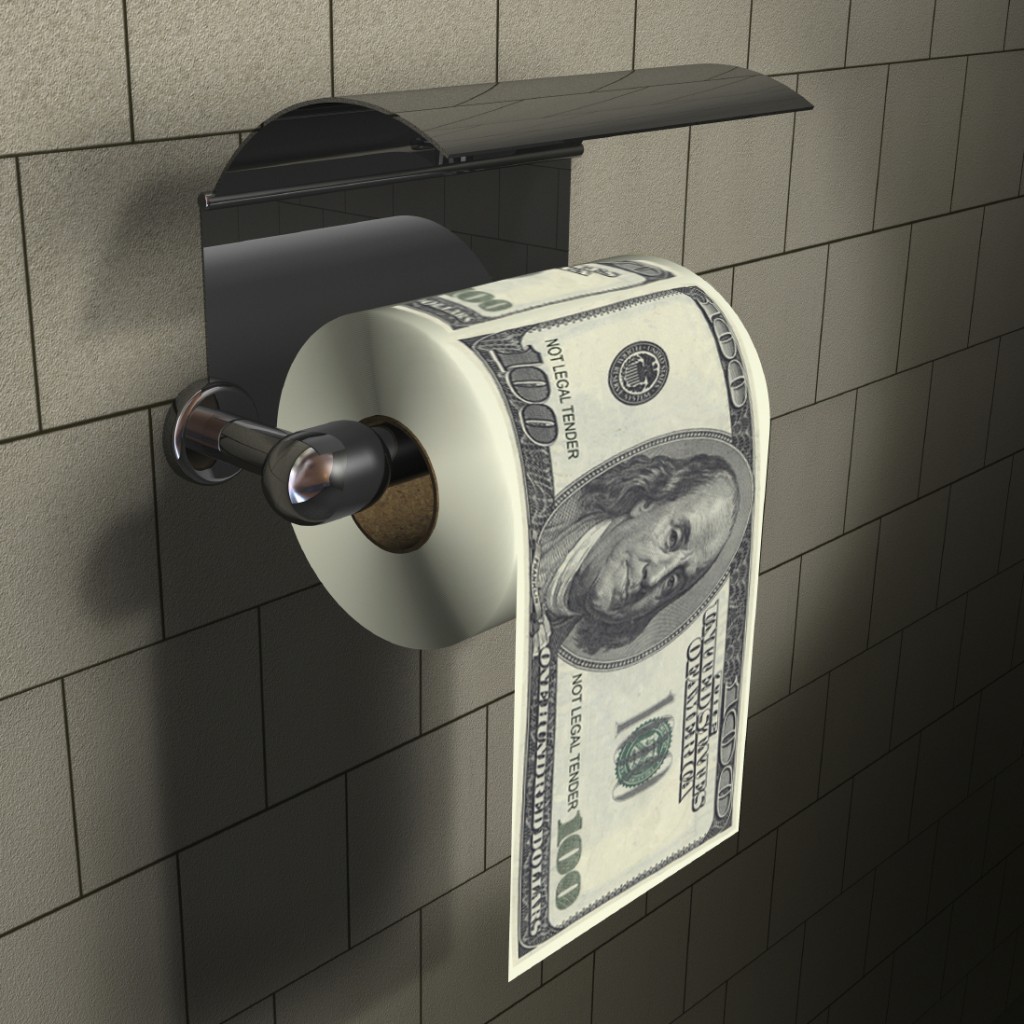 Dollar Bill Toilet Paper
