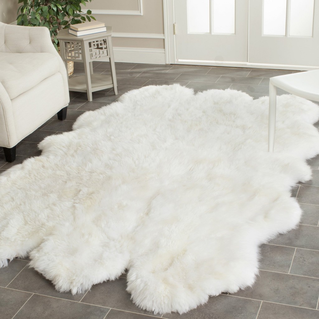 Prairie Sheepskin White Shag Rug