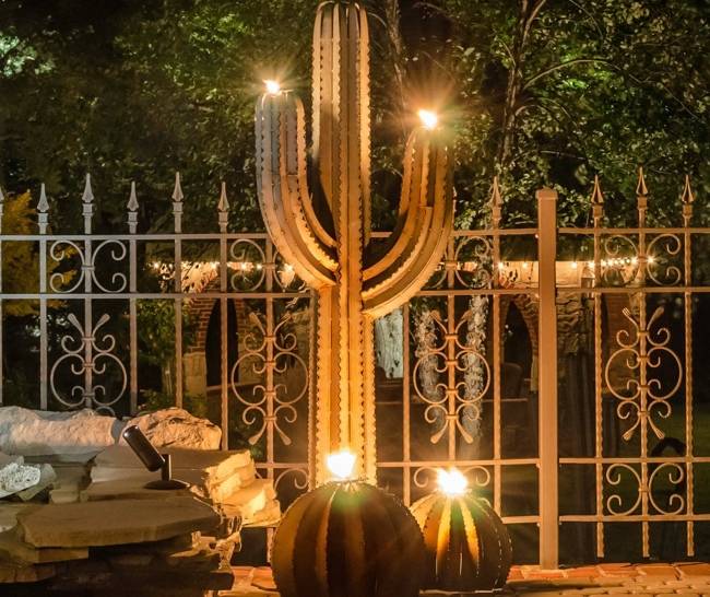 Saguaro Cactus Tiki Torch