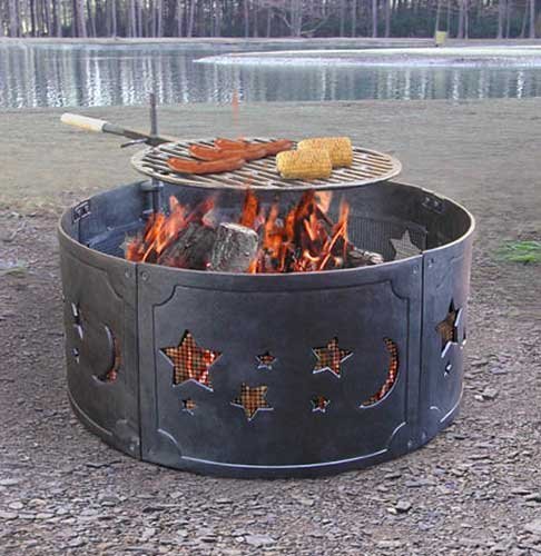 Black Cast Iron Fire Ring