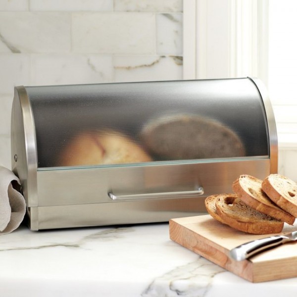 Glass & Stainless Steel Bread Box