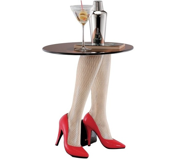 Fishnets and Heels Sculptural End Table