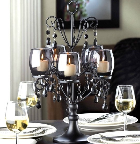 Black Crystal Candelabra