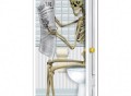 Skeleton Restroom Door Cover