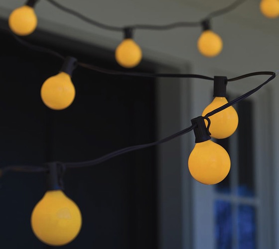 Bugs Away Yellow Globe String Lights