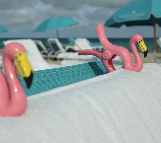 Flamingo Towel Clips