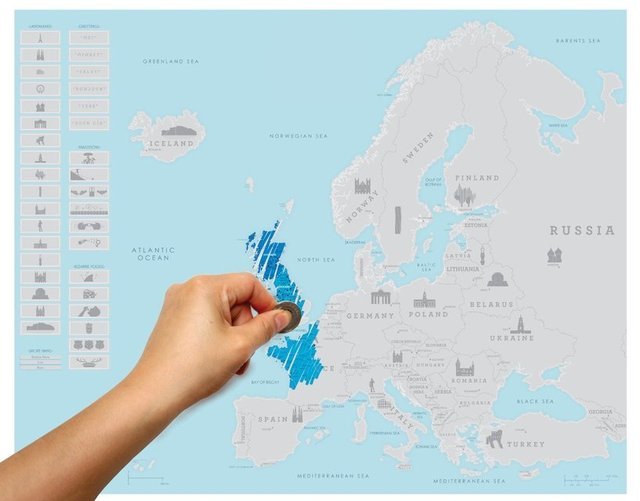 Scratch Map of Europe