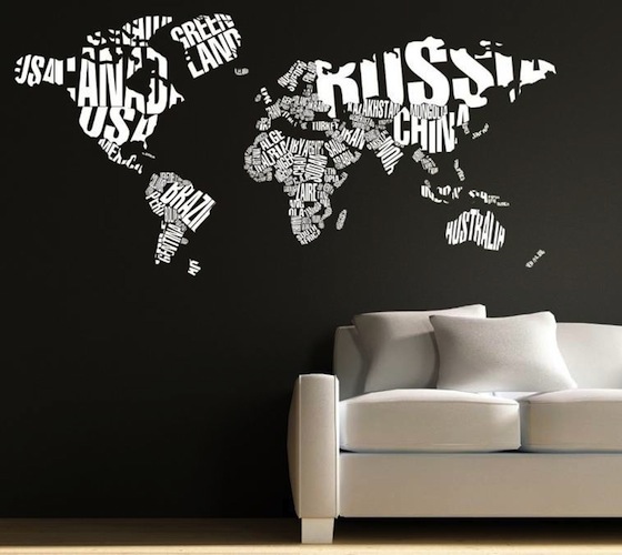 Typography World Map