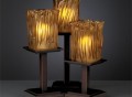 Justice Design Group Veneto Luce Montana Three-Light Matte Black Table Lamp