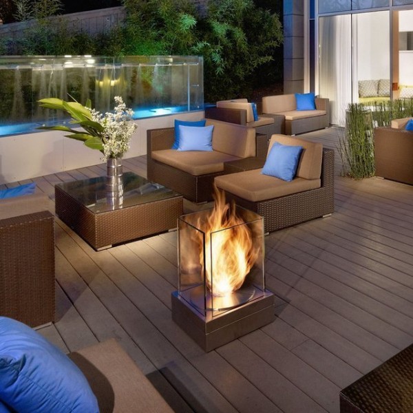 Ventless Outdoor Fireplace