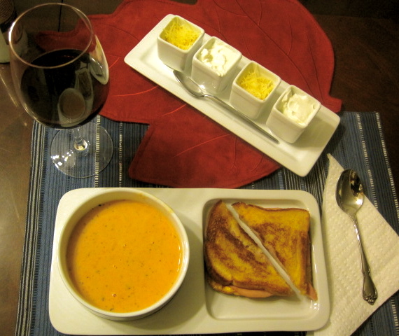 Soup And Sandwich Ceramic Tray