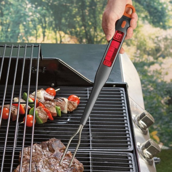 Fork with Digital Meat Thermometer