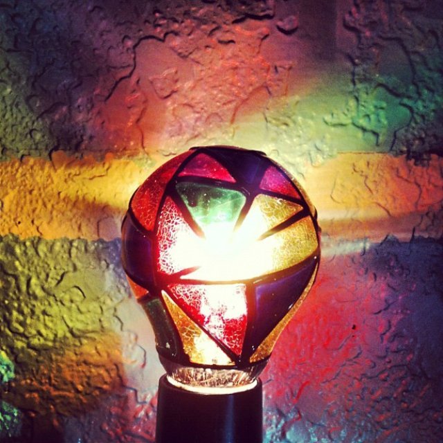 Stained Glass Light Bulb