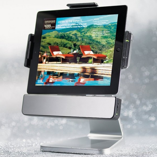 Rotating iPad Dock with Speakers