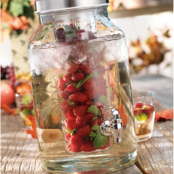 Glass Infuser Drink Dispenser