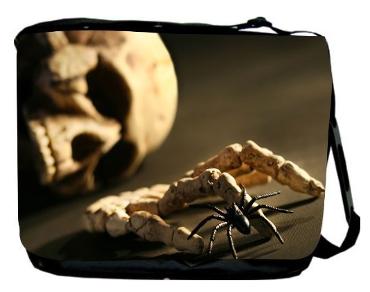 Skull and Hand Bone Messenger Bag