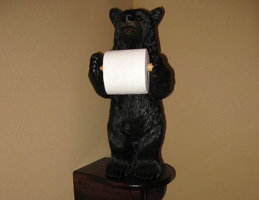 Standing Bear Toilet Paper Holder