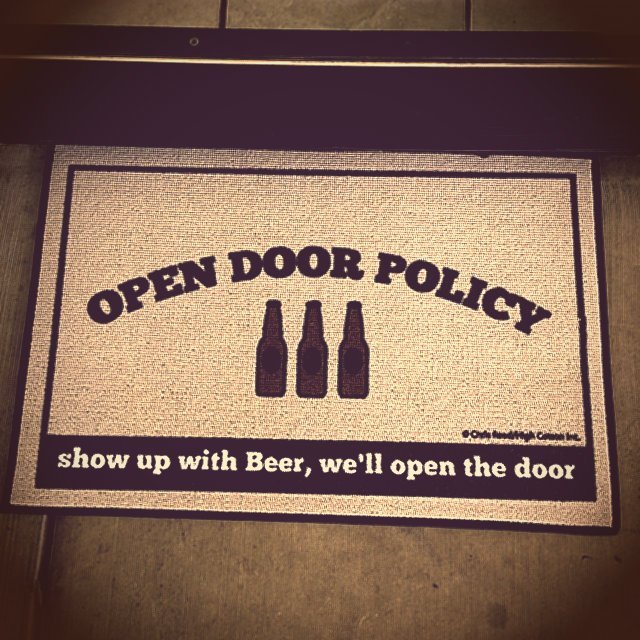 Open Door Beer Policy Doormat