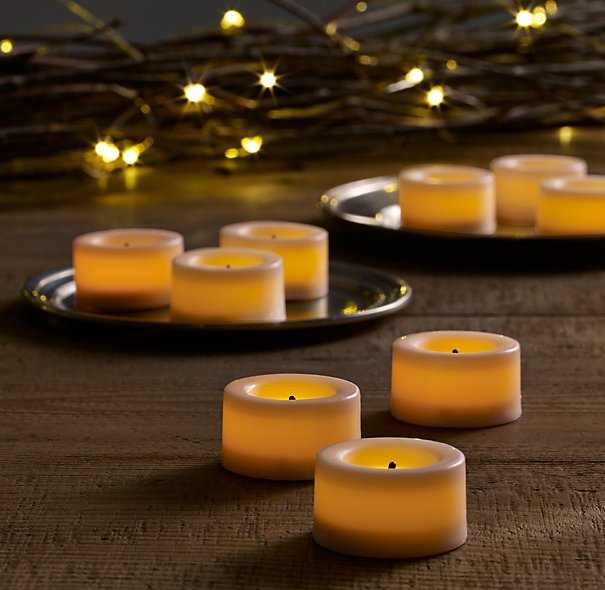 Battery-Operated Wax Flameless Tea Lights