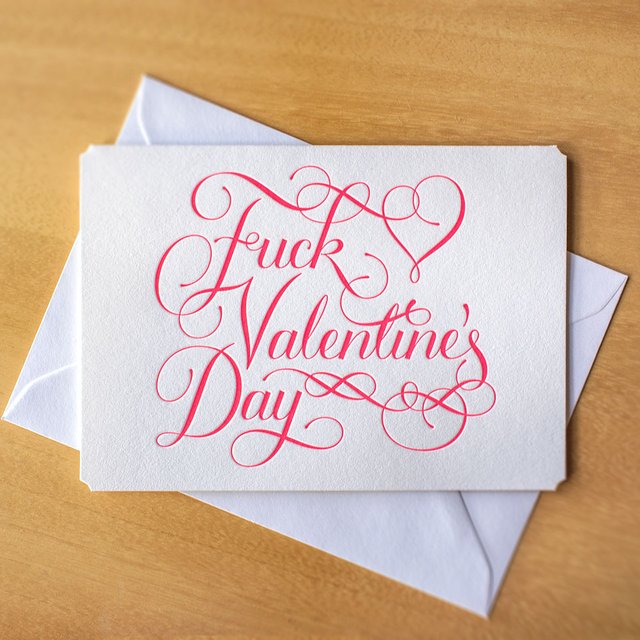 F Valentine’s Day Card