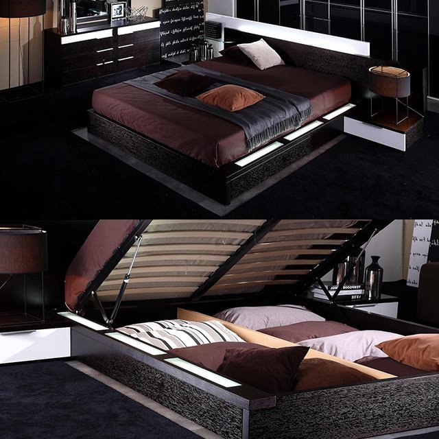 Gamma Modern Platform Bed with Air-Lift