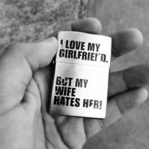 I Love my Girlfriend Zippo Lighter