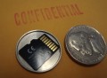 Micro SD Card Covert Spy Coin