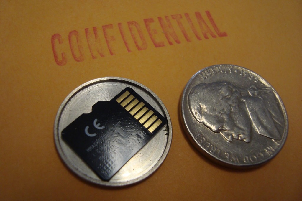 Micro SD Card Covert Spy Coin