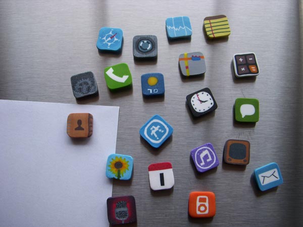 Refrigerator Magnets Iphone Icons